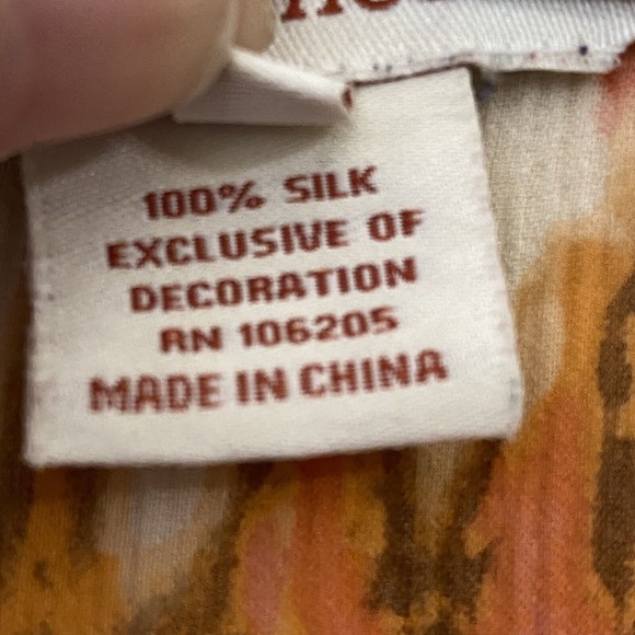 Sundance Womens Blouse Top Size S 100% Silk Tie Dye Boho Embroidered - Picture 7 of 7